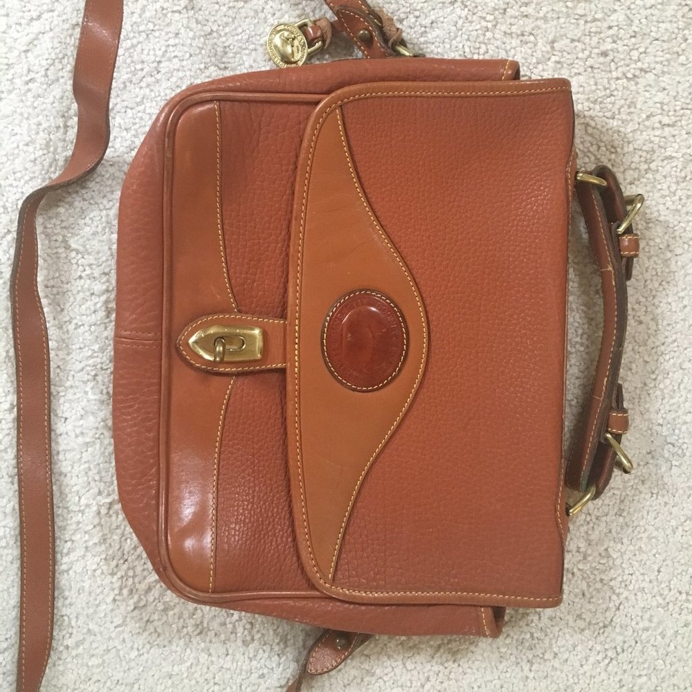 Vintage Dooney and Burke Brown Leather Satchel Bag